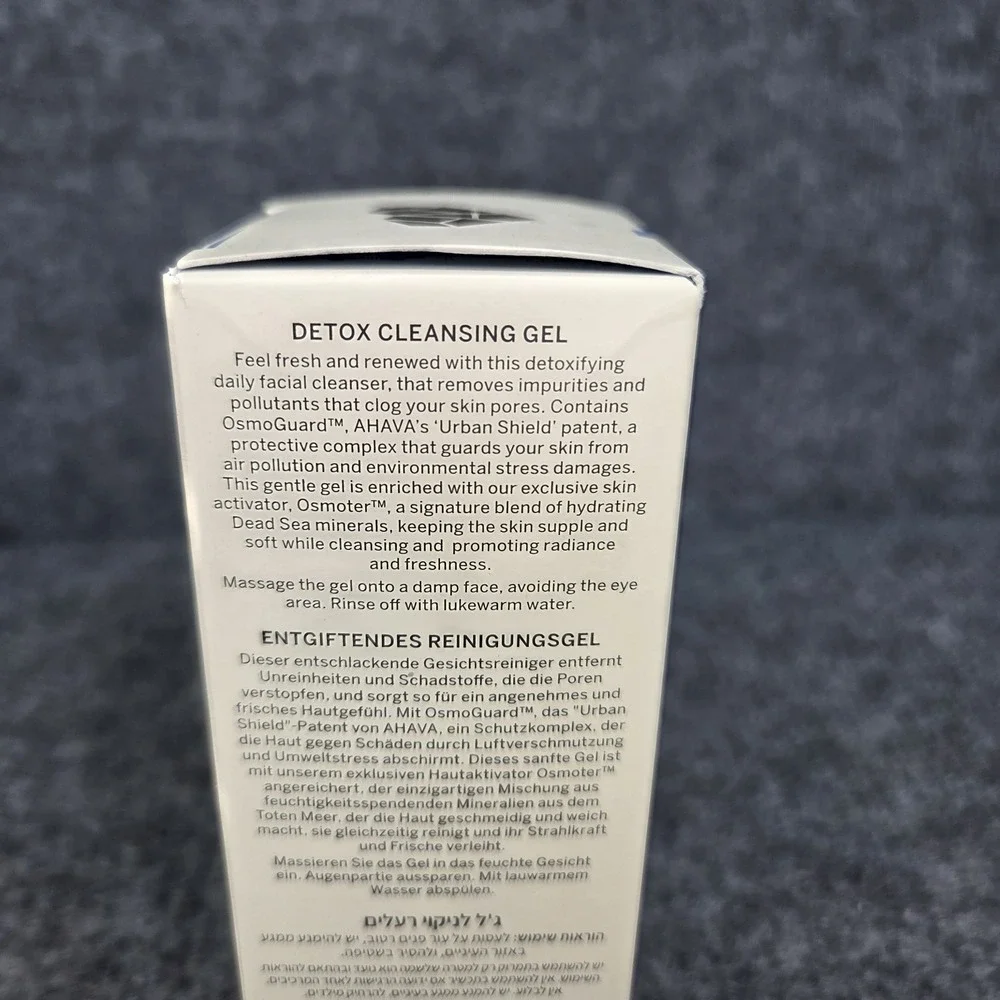 AHAVA Cleanse Detox Cleansing Gel Removes Impurities Pollutants 3.4oz